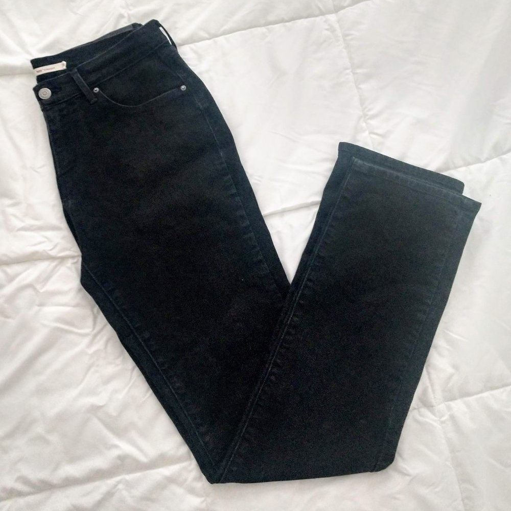 Levi’s 505 Black Straight Denim Jeans - Size 28